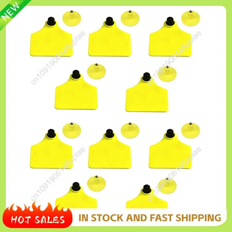 N88R 10Pcs RFID Uhfanimal Ear Tag ISO18000 6C Electronic Ear Tag Rfid Uhf Tag 860-960Mhz LF 134.2Mhz