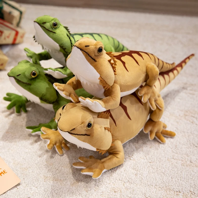 Juguetes de Peluche de Lagarto de Imitación de 42/54 cm, Muñecos de Peluche de Lagarto de Simulación de Buena Calidad, Juguetes de Reptiles de Dibujos Animados Realistas