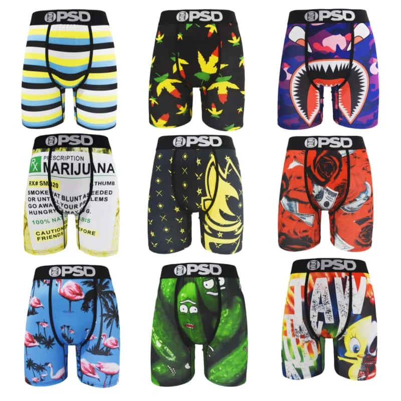 Fashion Print Men Underwear Boxer Cueca Male Panty Lingerie Men Underpants Panty Boxershorts Sexy S-XXL