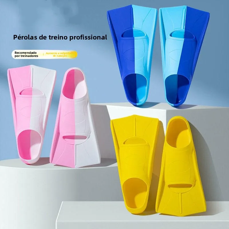 シリコン製アヒル型パームスイミングフィン-大人用フリースタイルトレーニング水中ダイビングフィン-子供用バタフライスイムフロッグシューズ