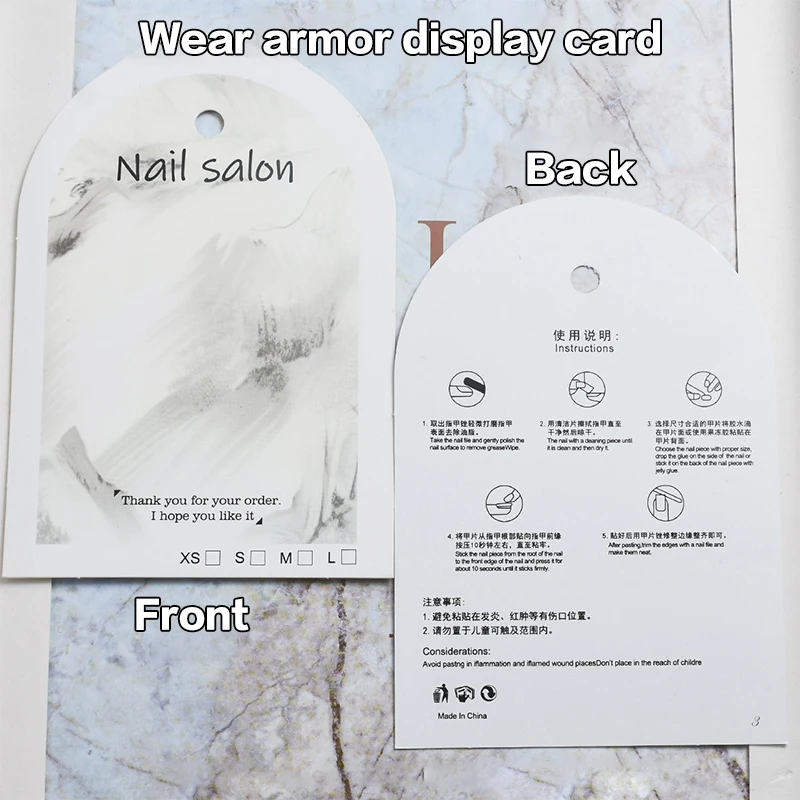 5 pezzi Display per imballaggio per unghie a pressione Fatto a mano Design per unghie finte Swatch Show Card Espositore per campioni per manicure Puntelli per fotografia per salone