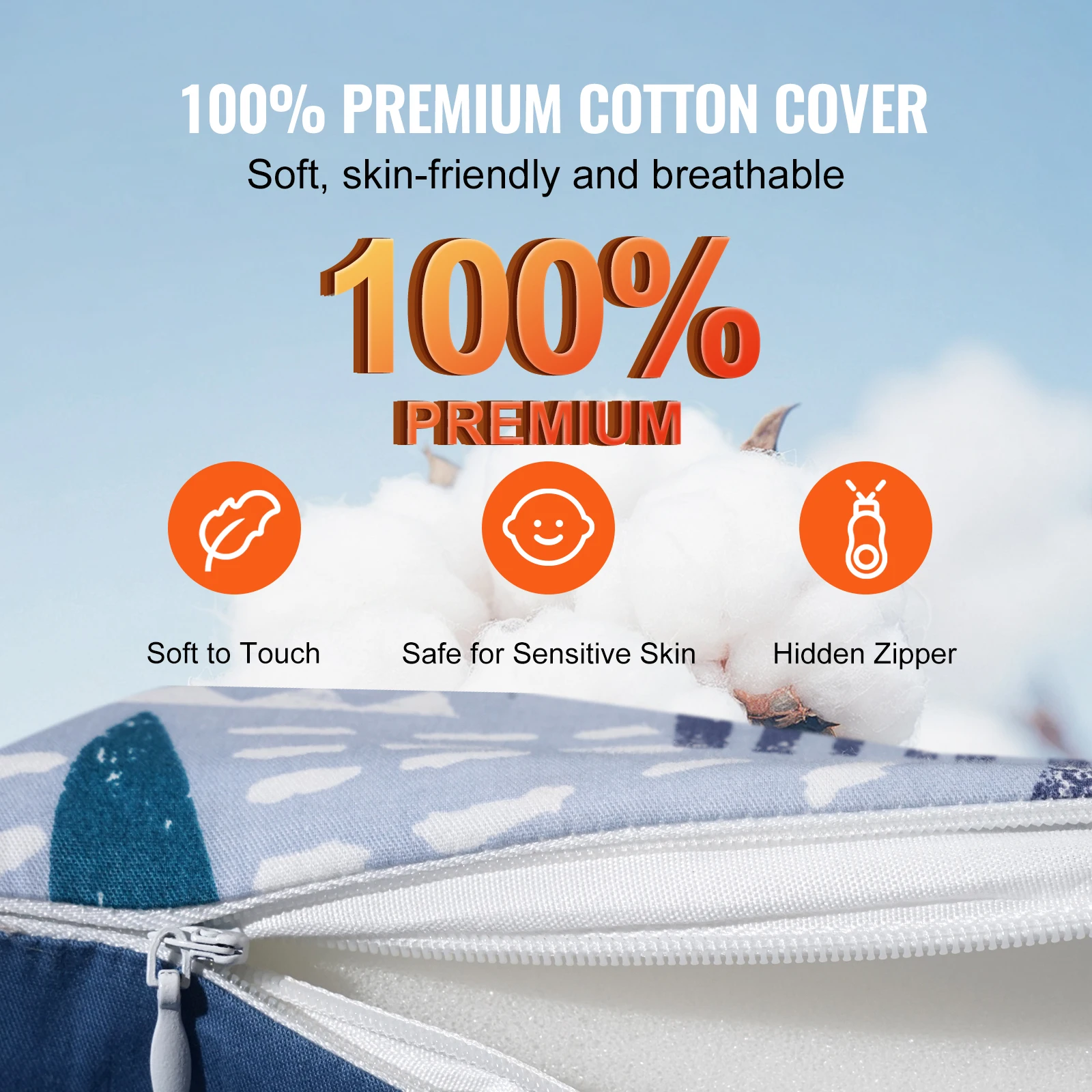 VEVOR Baby Lounger Baby Nest for Co Sleeping Newborn Baby Lounger Cotton Breathable Adjustable Baby Crib In Bed Portable Home