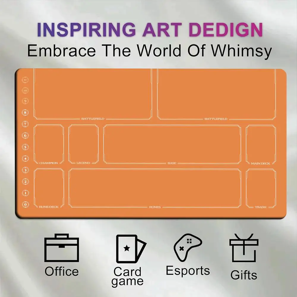 

Rune Battlefield card mat Battle Board Cardmat single-player board battle playmat LOL rubber board game pad Magic mousepad 14*24