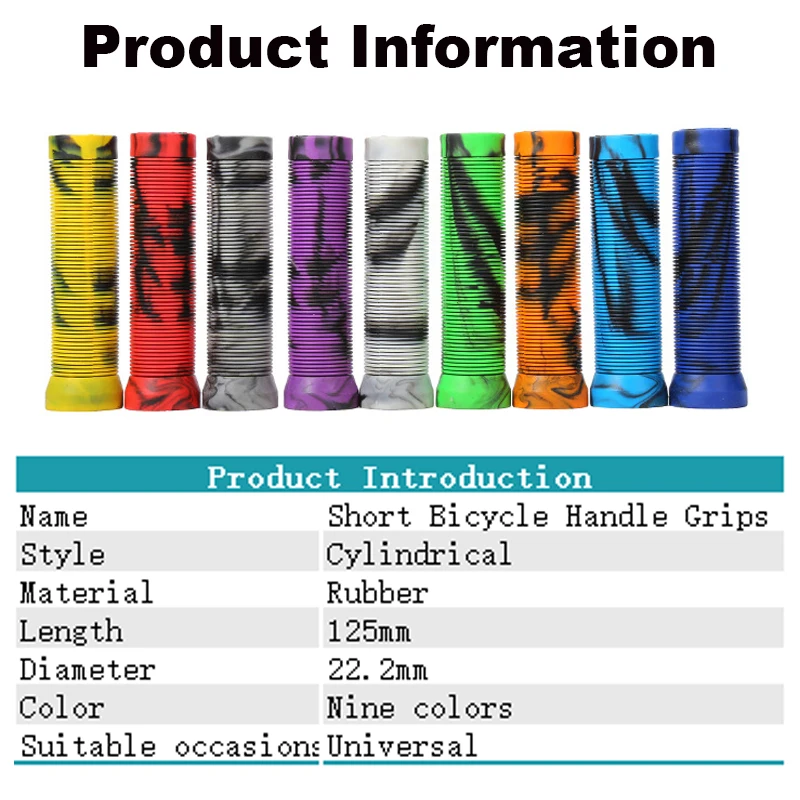 125mm*22.2mm Bicycle Handlebar Grips Shockproof Bicycle Handle Cover MTB Anti-Slip Bike Cuffs Durable Handlebar Cover Bike Part