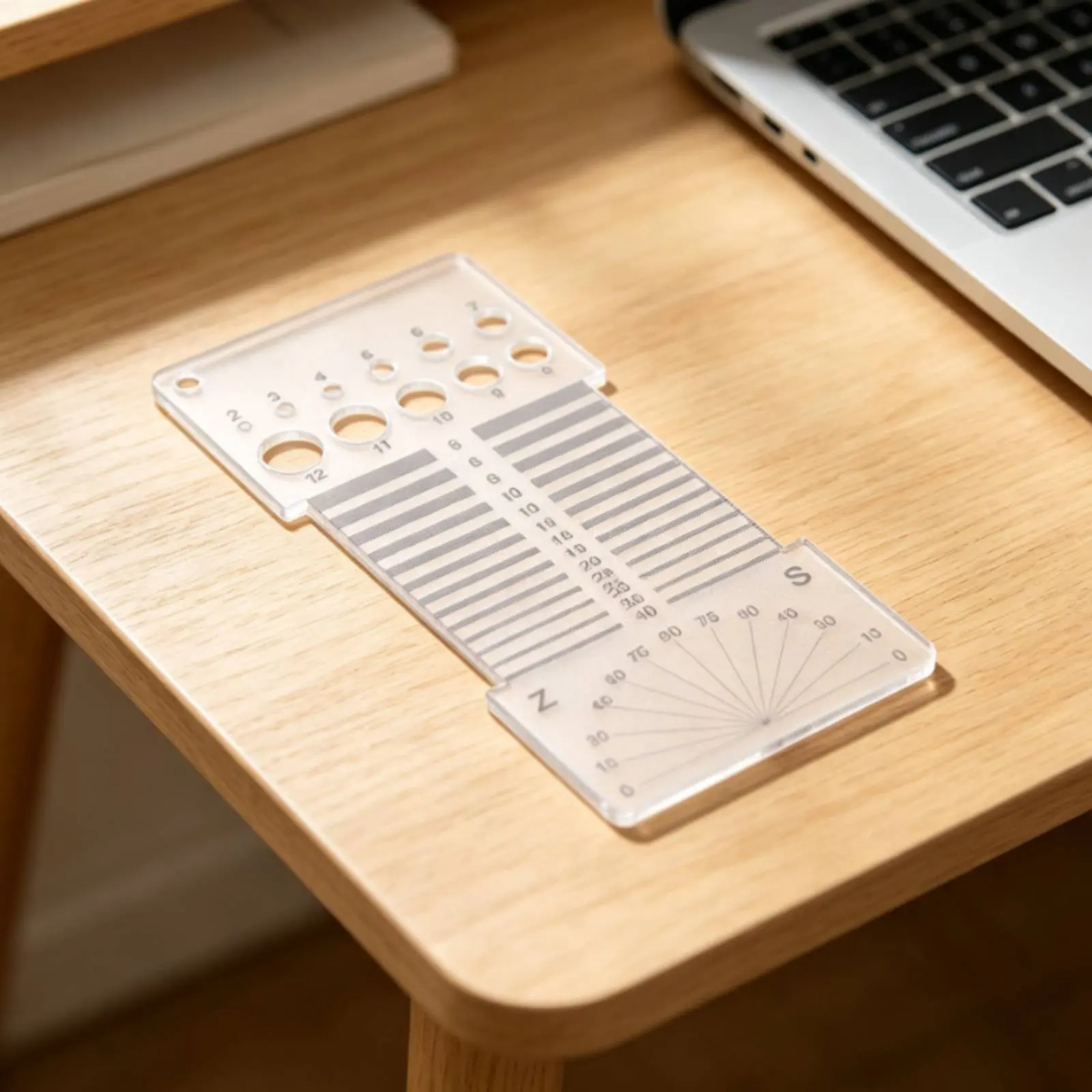 Yarn Thickness Ruler Clear Markings Knitting Needle Gauge Acrylic Yarn Gauge Portable Stitch Count Ruler Quick Measure