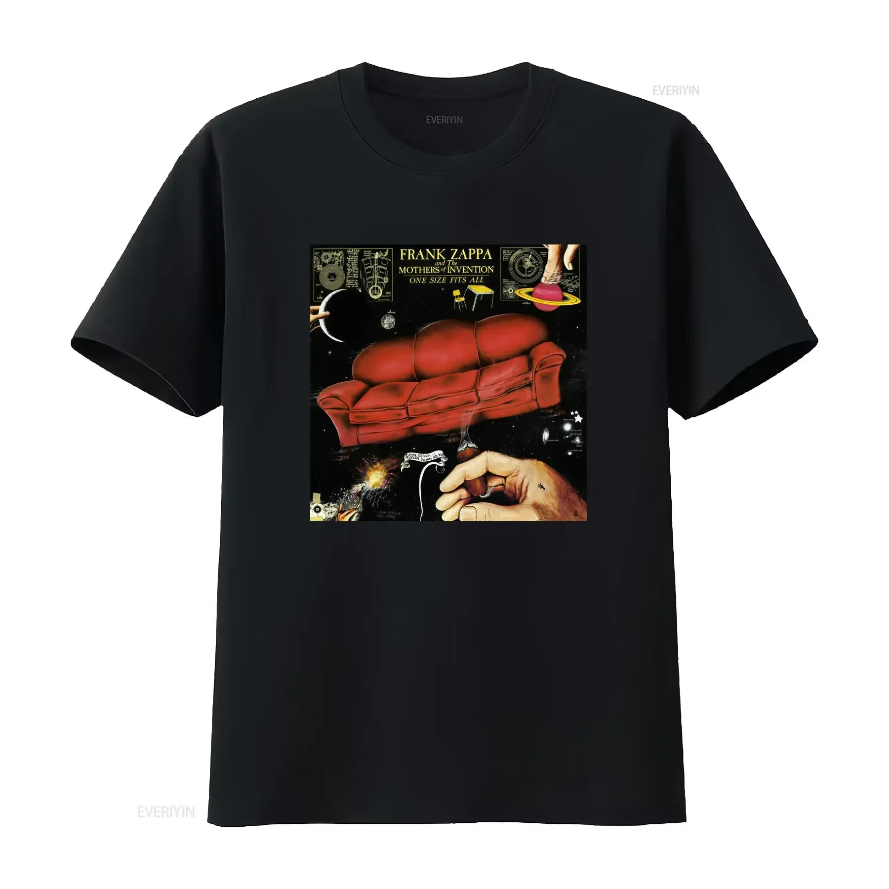 Frank Zappa and The Mothers of Invention Ultra Cotton T-Shirt Einheitsgröße mit einzigartigem Space Sofa Design, Vintage-Waschung