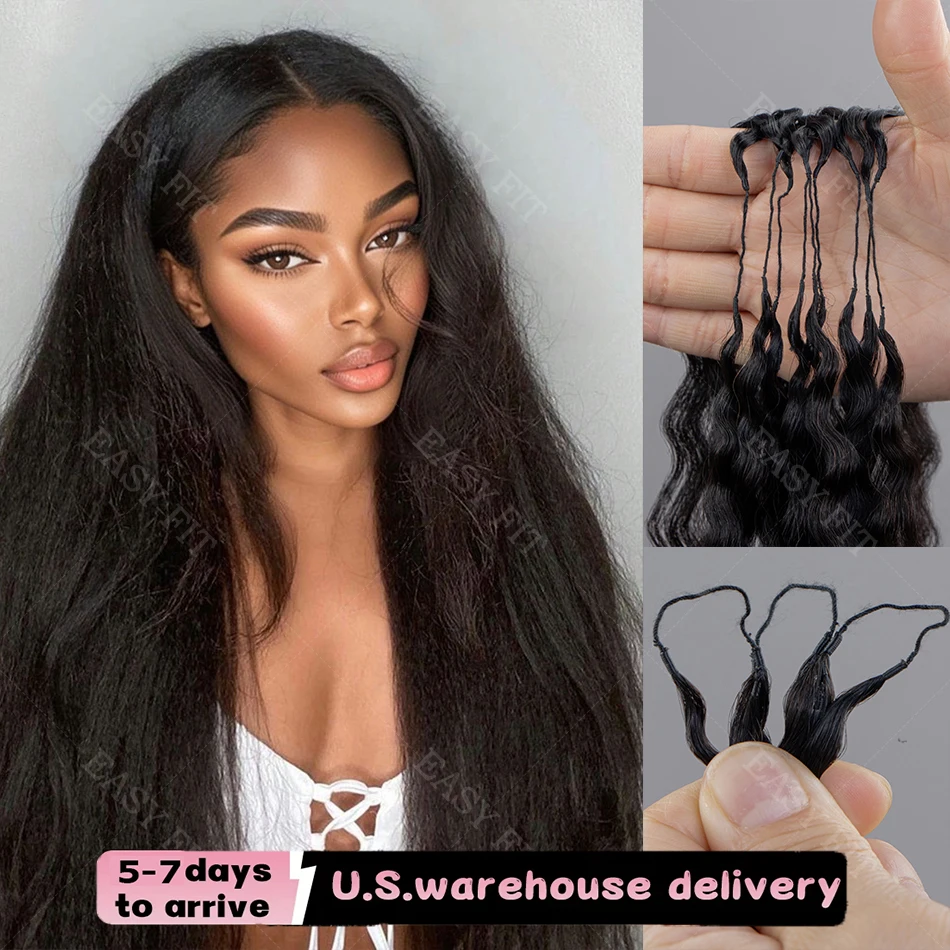 

Наращивание волос для плетения: прямые волосы Kinky Straight Feather Crochet, без узлов, предварительно разделенные, из бразильских натуральных волос.