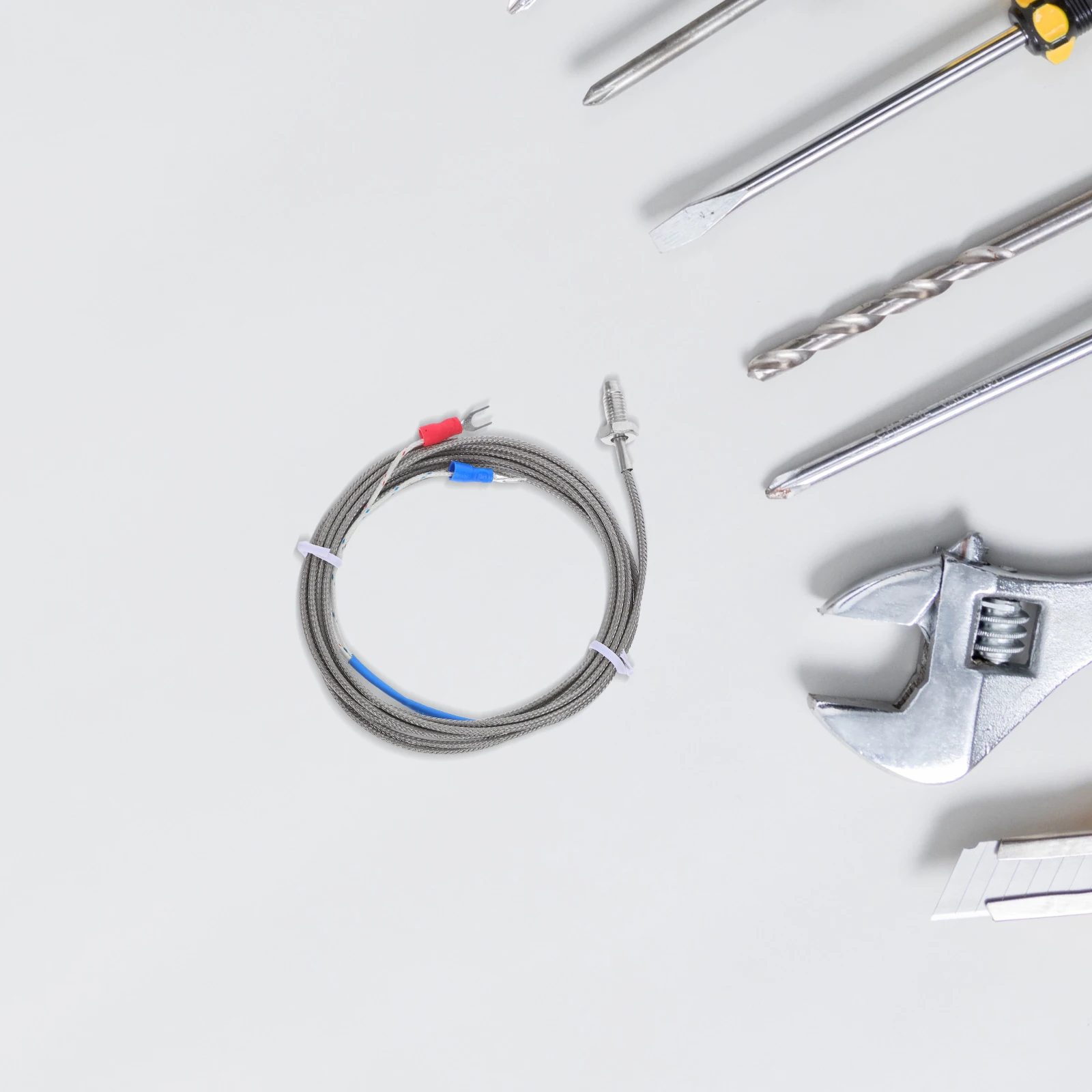 

2pcs K-Type Thermocouple Probe Metal Mini Connector High Temp Temperature Sensor Industrial Automation Meter Monitoring 2M Cable