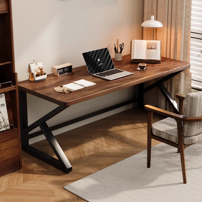 Computer desk, solid wood study desk, desktop home bedroom work desk