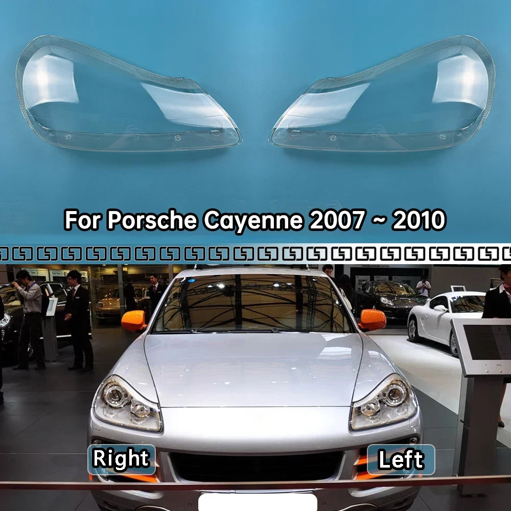 

For Porsche Cayenne 2007 2008 2009 2010 Car Left Right Front Headlight Lens Cover Transparent Headlamp Shell Car Accessories