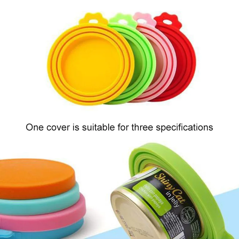 Pet Silicone Canned Lid Sealed Feeders Food Can Lid For Puppy Dog Cat Storage Cap Reusable Cover Lid Health Pet Daily Supplies