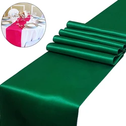 1pcs Solid Color Satin Table Runner Elegant Table Cover For Home Wedding Banquet Festival Party Catering Hotel Table Decoration