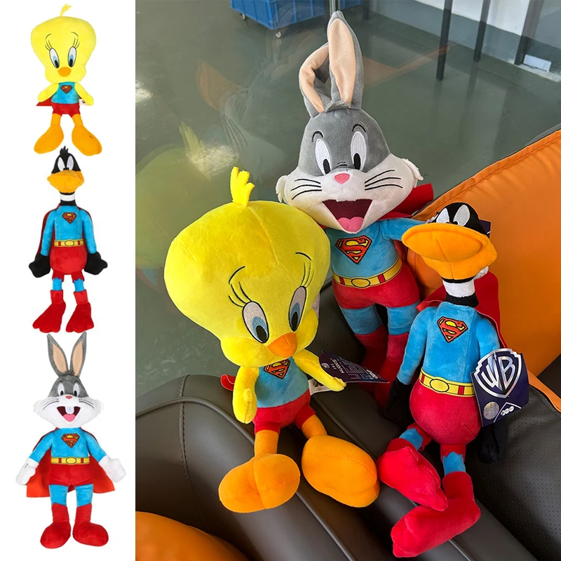 Looney Tunes Super man Bugs Bunny Plush Toy Daffy Duck Tweety Bird Cartoon Anime Plushies Stuffed Animal Doll Toys For Kids Gift