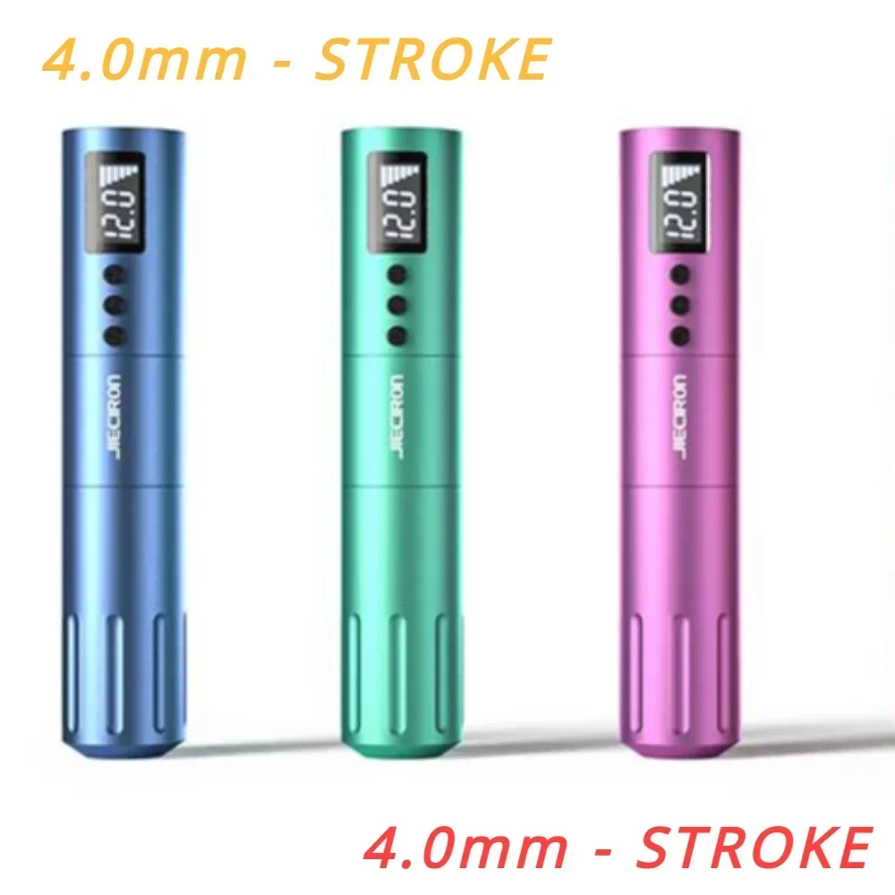 4.0mm stroke Professional Tattoo pen 1800mAh Gold EXO Wireless Battery Tattoo Pen Wireless Machine For Cartridges Tattoo Needle