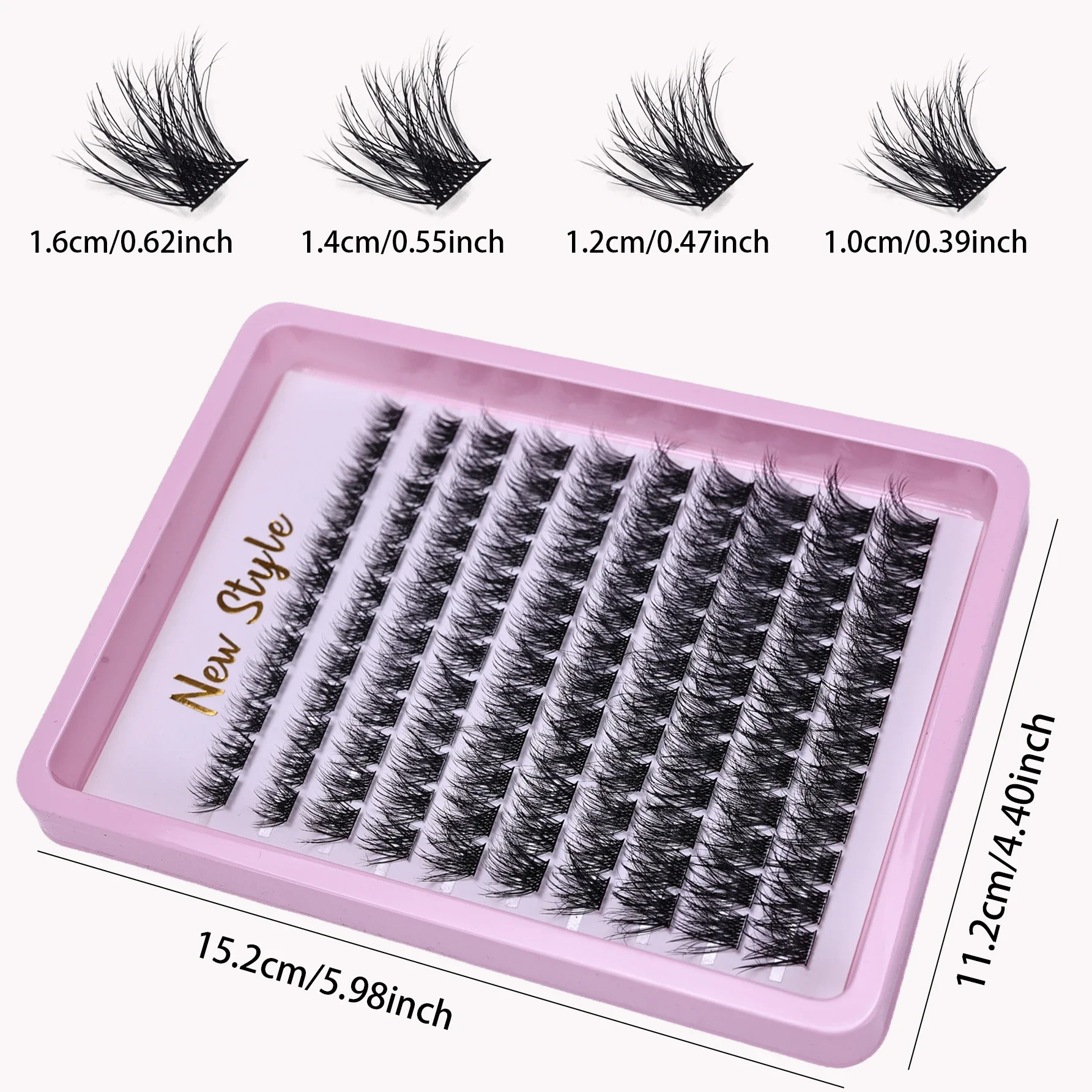 120 szt. Cluster Lashes10-16mm delikatne indywidualne przedłużanie rzęs naturalny wygląd rzęsy D Curl puszyste rzęsy Cluster Lash — zdjęcie 5