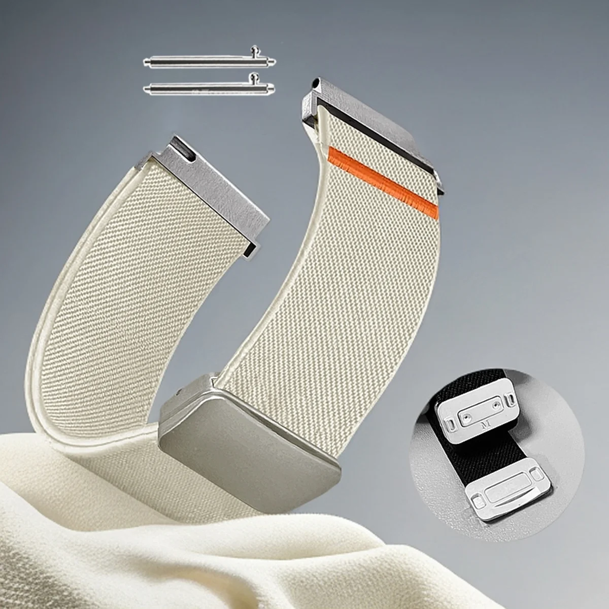 Magnetische Armbänder für Samsung Galaxy Watch 7, 6, 5, 4, Band 18/20/22 mm, Sport-Elastikschlaufe für Garmin-Uhr/Huawei-Uhr/Amazfit-Uhr
