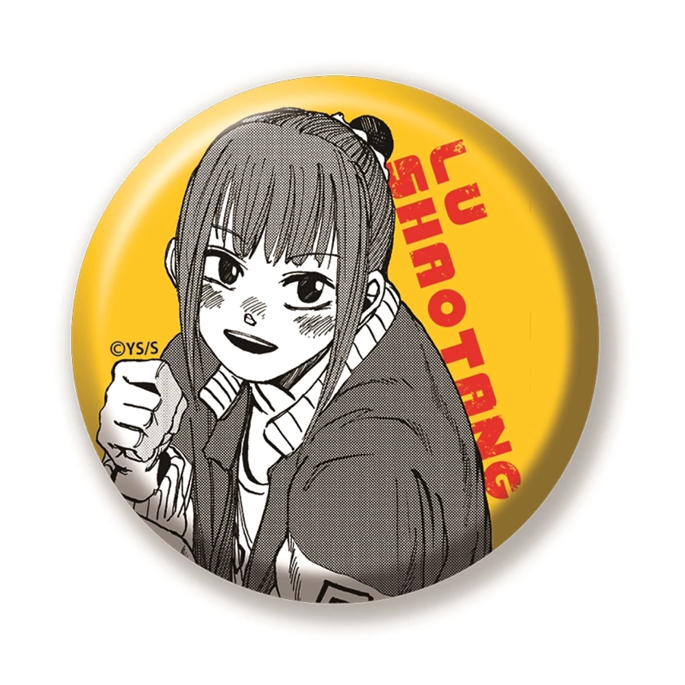58mm Anime Taro SAKAMOTO GIORNI Shin Asakura Heisuke Mashimo COSTUME Cosplay Distintivo Pin SPTE Spilla in banda stagnata Prop Regalo di Natale