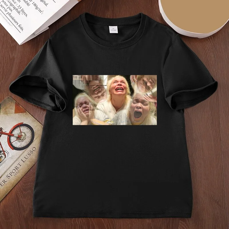 Everyone Is Circling T-shirt Cotton Short Sleeve Printed Tshirts Casual Round Neck Y2k Graphic Tees Unisex Loose Soft