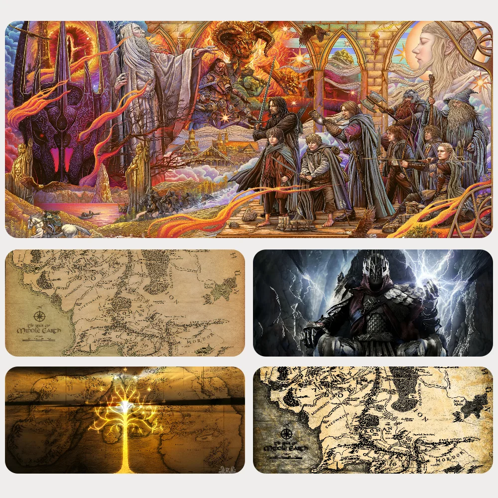 

L-Lord The Of The Rings Anime Game Mousepad Mouse Mat Desk Mat With Pad Gaming Accessories Prime Gaming XXL Keyboard Pad Paddin