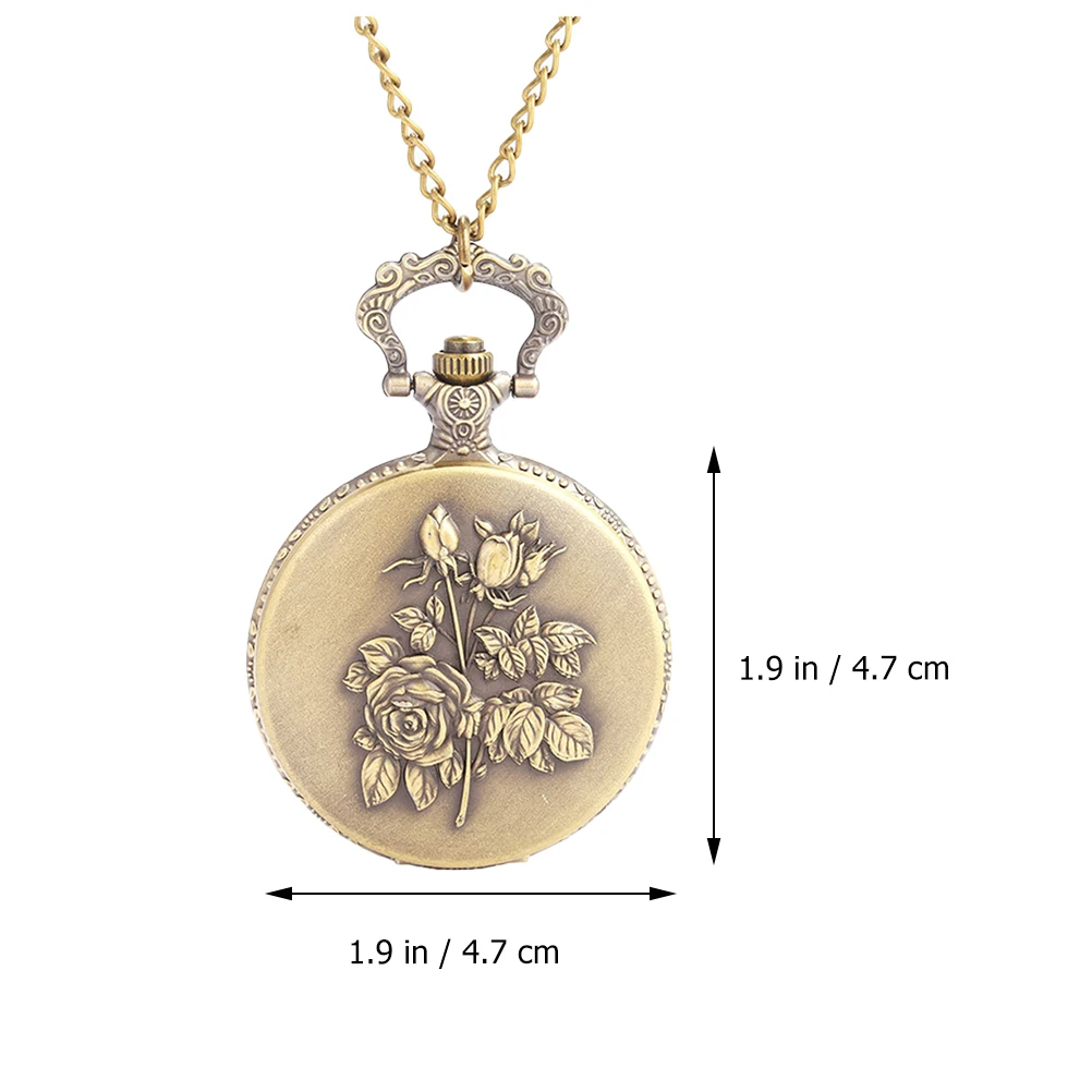 

1Pcs Quartz Pocket Watch Necklace Lightweight Portable Pendant Watch for Women Men Classic Jewelry