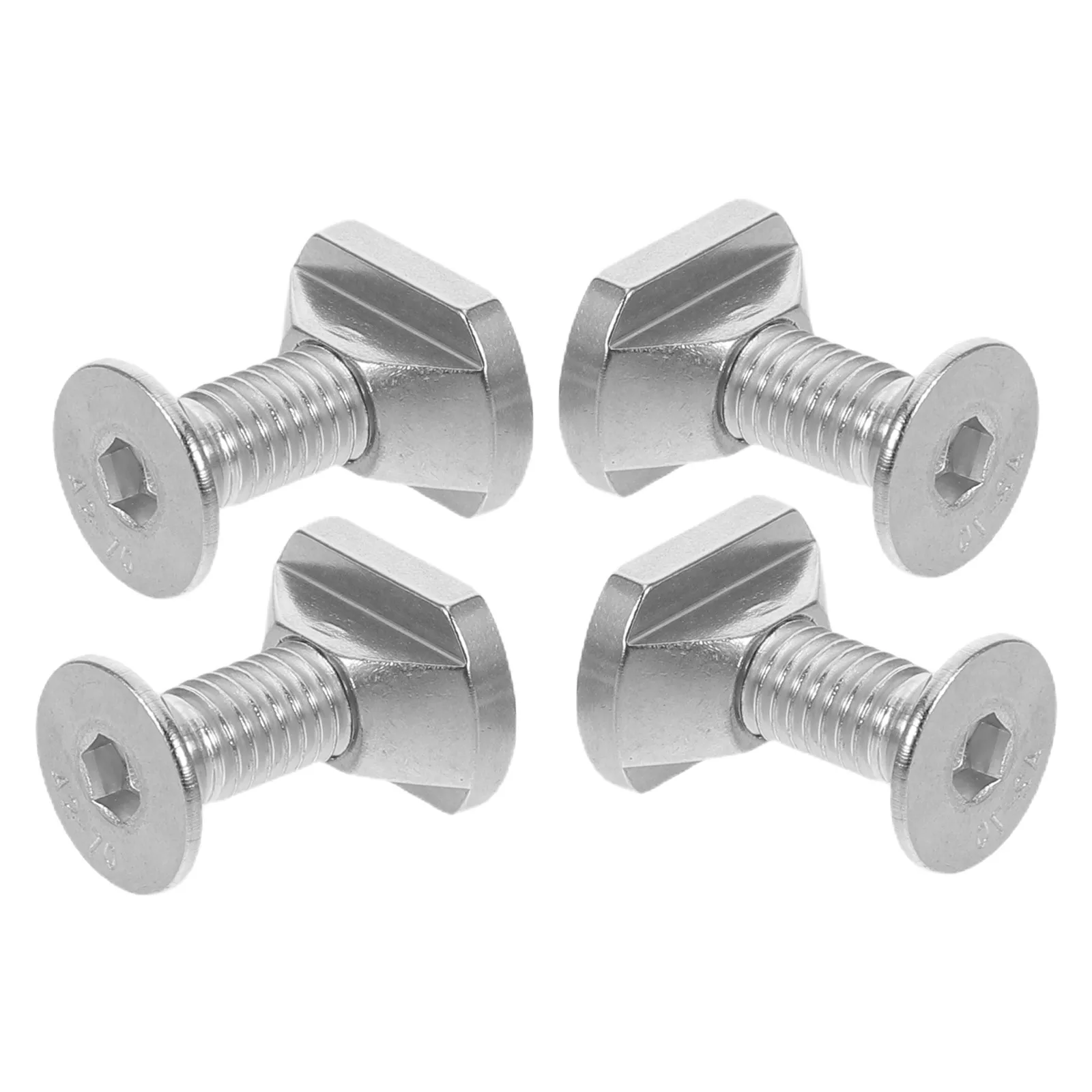 4Pcs Hydrofoil Screw Set Stainless Steel M6 T-Nuts Hexagonal Screws Surfboard Foil Mounting Nuts Sliding Kit for Wing Foil Sup