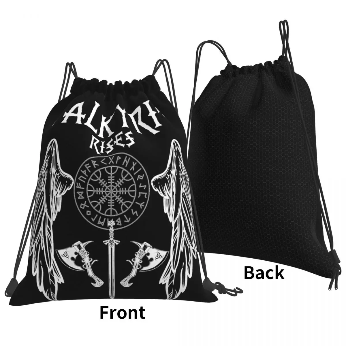 Ladies Valkyrie Valkyrie Viking Valhalla Odin Fighter Gift Backpacks Fashion Drawstring Bags Sundries Bag Book Bags School