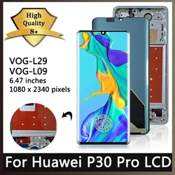 OLED Screen for Huawei P30 Pro VOG-L29 VOG-L09 Lcd Display Touch Screen Digitizer Replacement With Frame Fingerprint Cover