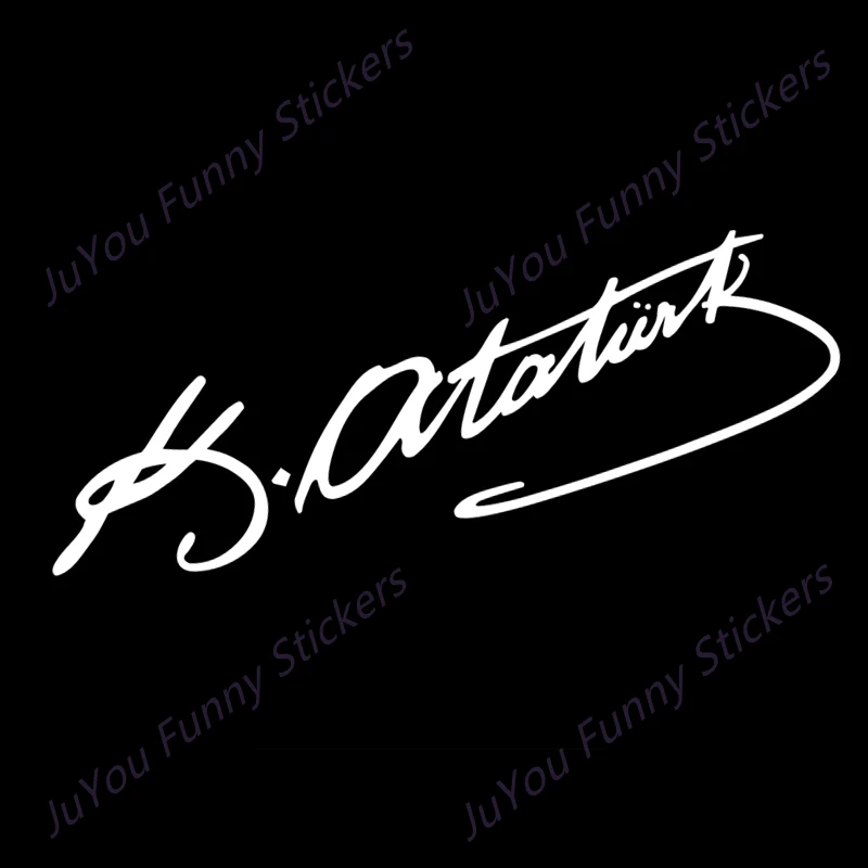 FUYOOHI Funny Stickers Exterior Accessories Decals Turkey Mustafa Kemal Ataturk Signature Vinyl Car Decal Funny Car Stickers