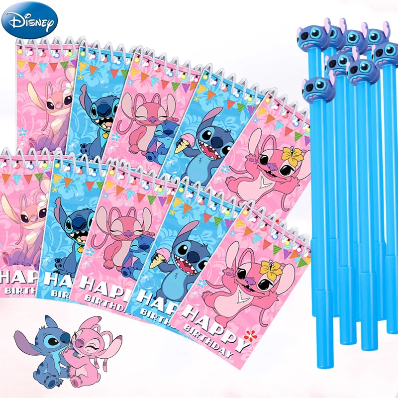 10/20pcs Disney Stitch Anime Coil Notebook Children's Agenda Weekly Notepad Diary Student Study Supplies Boys Girls Xmas Gift