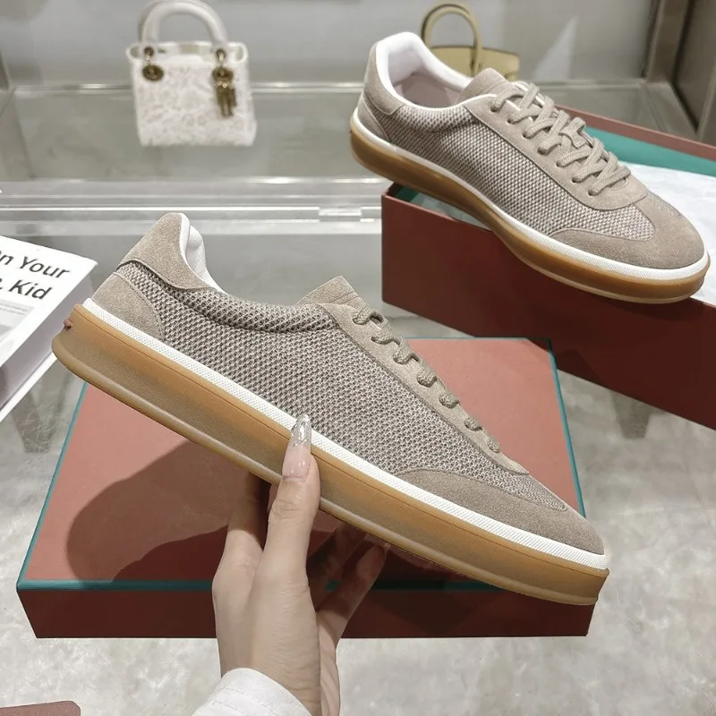 

Роскошные кроссовки Dechen 26ss в стиле Old Money, модные, удобные, с мягкой подошвой, подходят как для мужчин, так и для женщин, повседневная обувь.