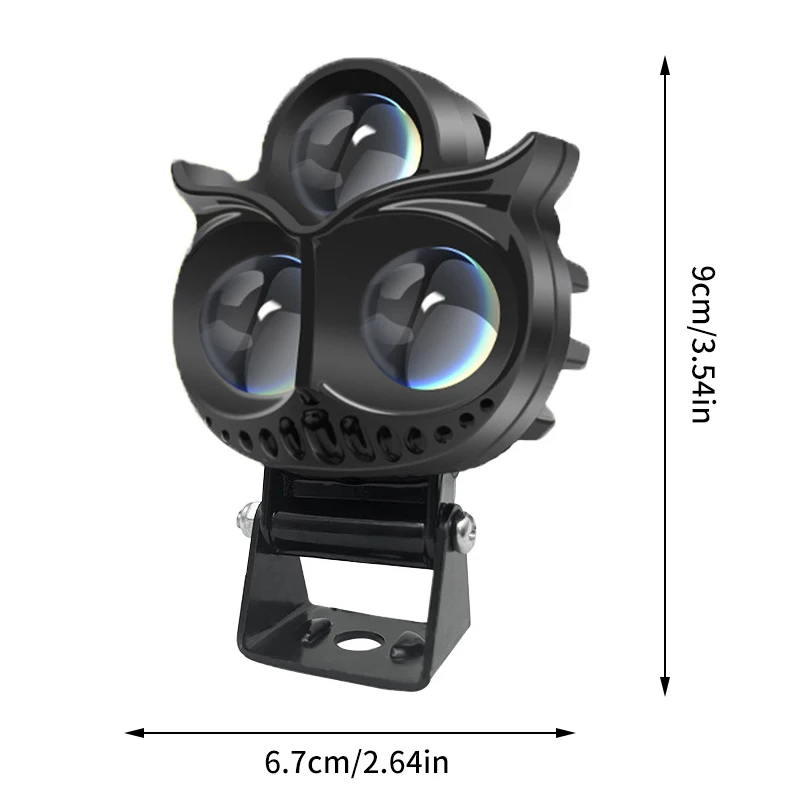 Owl Motorcycle Headlight Spotlights Motorcycle Driving Light Headlight Motorbike Scooter Fog Running Lamp High Brightness image 5