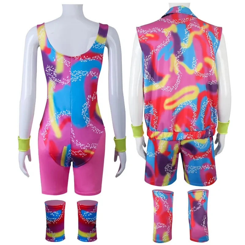 

s;3'c\5/b'Movie Cosplay Costume Sports Wear Princess Pink Sportswear Top Pants Ken Cos Suits Hats Adult Kids3'f,6\b;8/