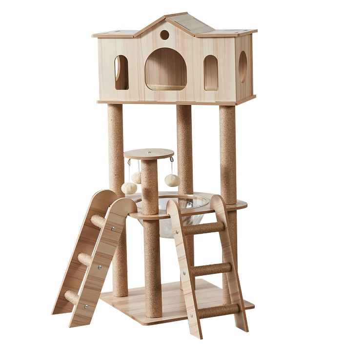 

Sisal after tree palm cat ladder ladder scraped wooden tower apartment multi-storey house cat tree