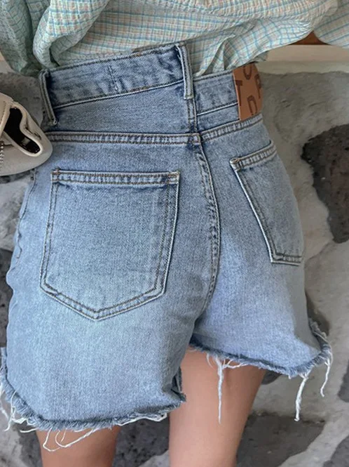 

Джинсовые ор с высокой талией и наклонными пуговицами. Женские модные широкие джинсы. Летний сезон. Обычная тонкая джинсовая ткань.