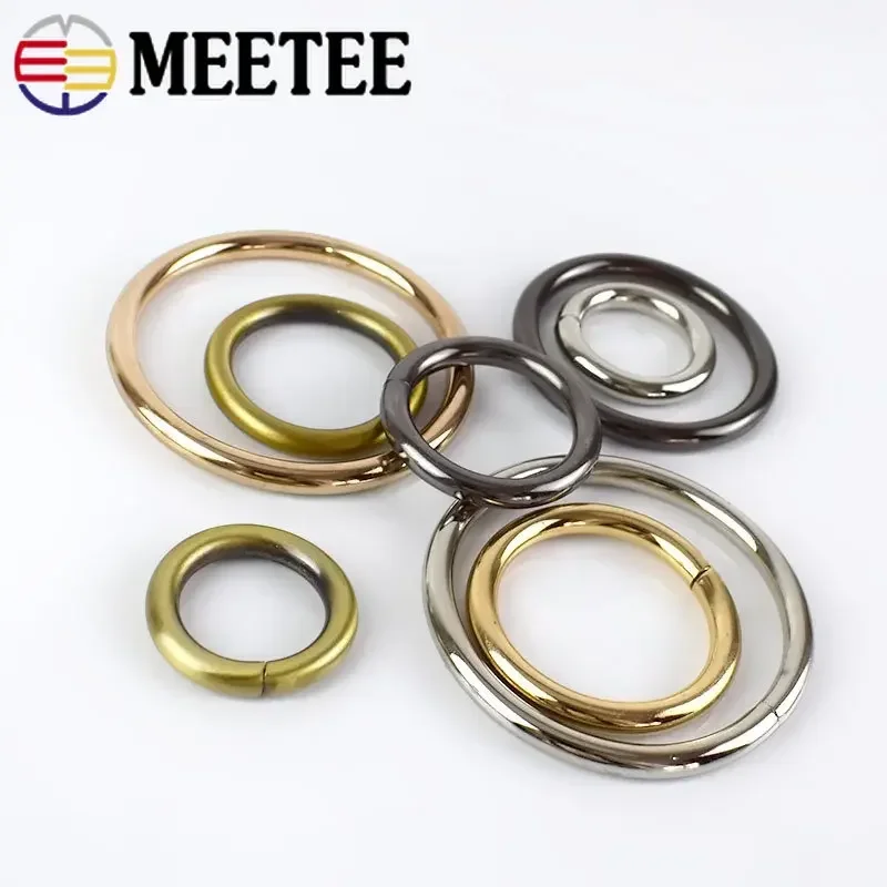 10Pcs Metal O Ring Buckles for Bag Strap Dog Collar Webbing Belt Buckle Clasp Handbag Chain Loops DIY Leather Craft Accessories