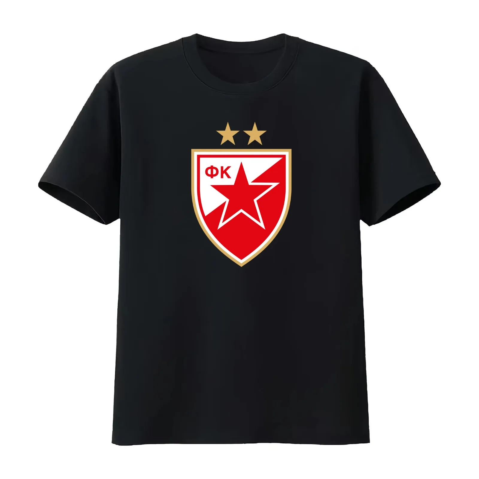 Crvena Zvezda Red Star Belgrade - Red Star Belgrade T-Shirt Summer Casual Cotton Tee Oversized Streetwear Tops 100% Cotton