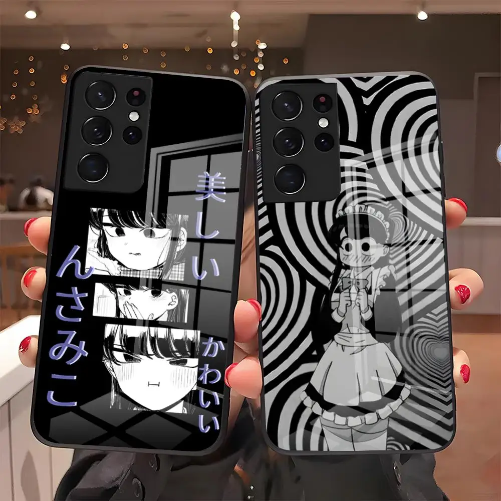 Komi Can't Communicate Phone Case For Samsung A27 A37 A33 5G A54 A36 A35 A56 A52 A17 Shockproof Glass Cover