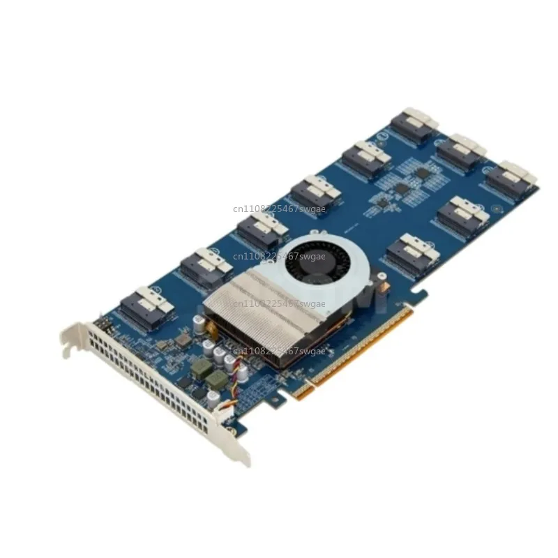 Split-free PCIe 4.0X16 Expansion External Card 8654 Interface Plx88096 5X 10X X8 Connected Through U.2 Hard Disk