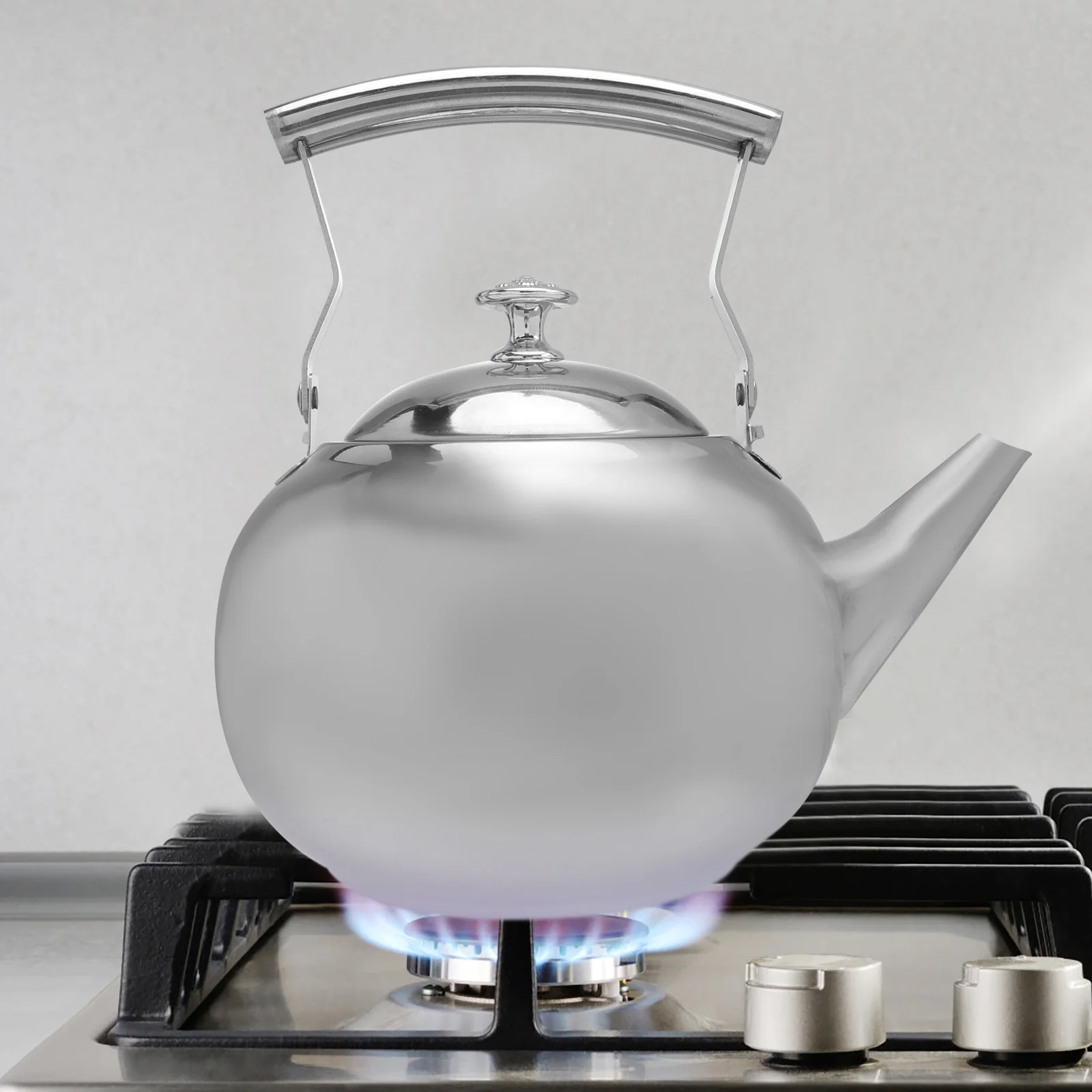 

Stainless Steel Tea Kettle Electric Water Boiling Pot Portable Home Use Teapot Coffee Oatmeal Instant Soup Hot Beverage