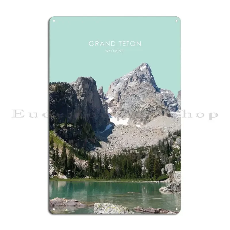 Grand Teton National Park Metal Plaque Poster Home Wall Wall Decor Custom Cinema Tin Sign Poster