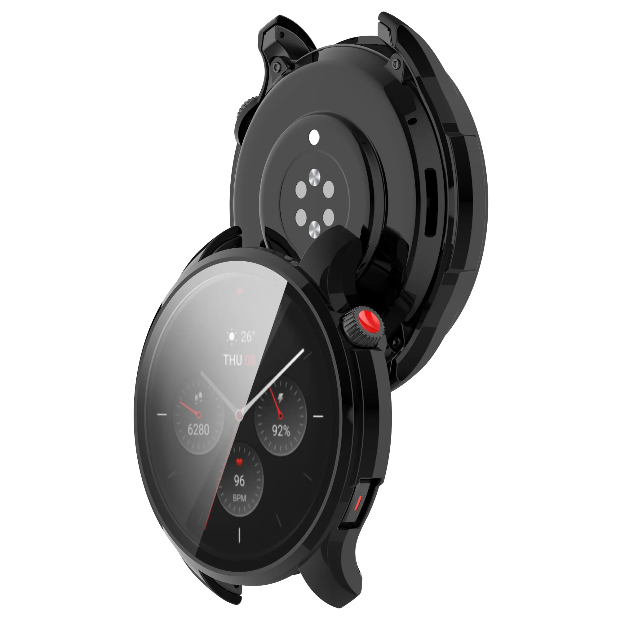 حافظة حماية للساعة Huami Amazfit Gtr 4 إطار من الصلب PC + زجاج مقوى تغطية كاملة اغلفة قذيفة ل amazfit gtr4