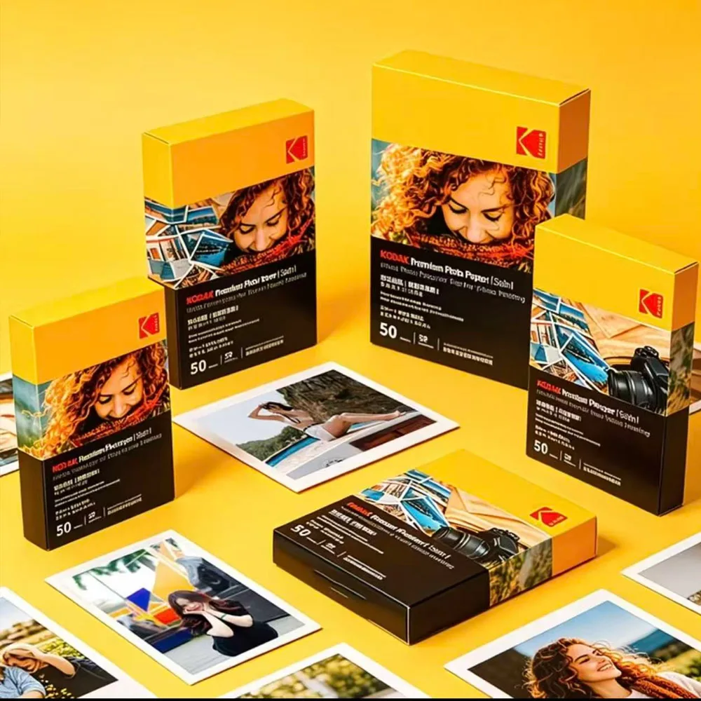 270GSM Premium Photo Paper Kodak A4 Color Inkjet Printing Photo Old and New Packaging Kodak RC Satin 6 Inch Instant And Water