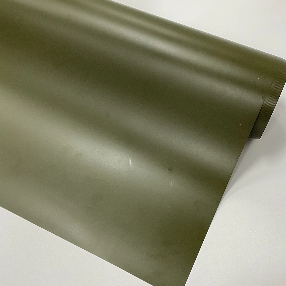 

Атласная матовая темно-оливковая автомобильная наклейка, матовая пленка, виниловая пленка, ПЭТ, без пузырьков, автомобильные аксессуары, автосамоклеящиеся наклейки