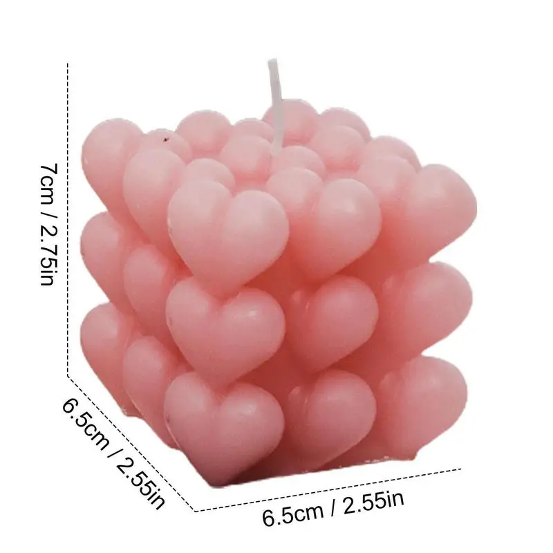 الشموع المعطرة للمنزل تصميم القلب الشموع للمنزل المعطرة مربع غرفة ديكور طويلة الأمد الحلي لغرفة المعيشة القهوة