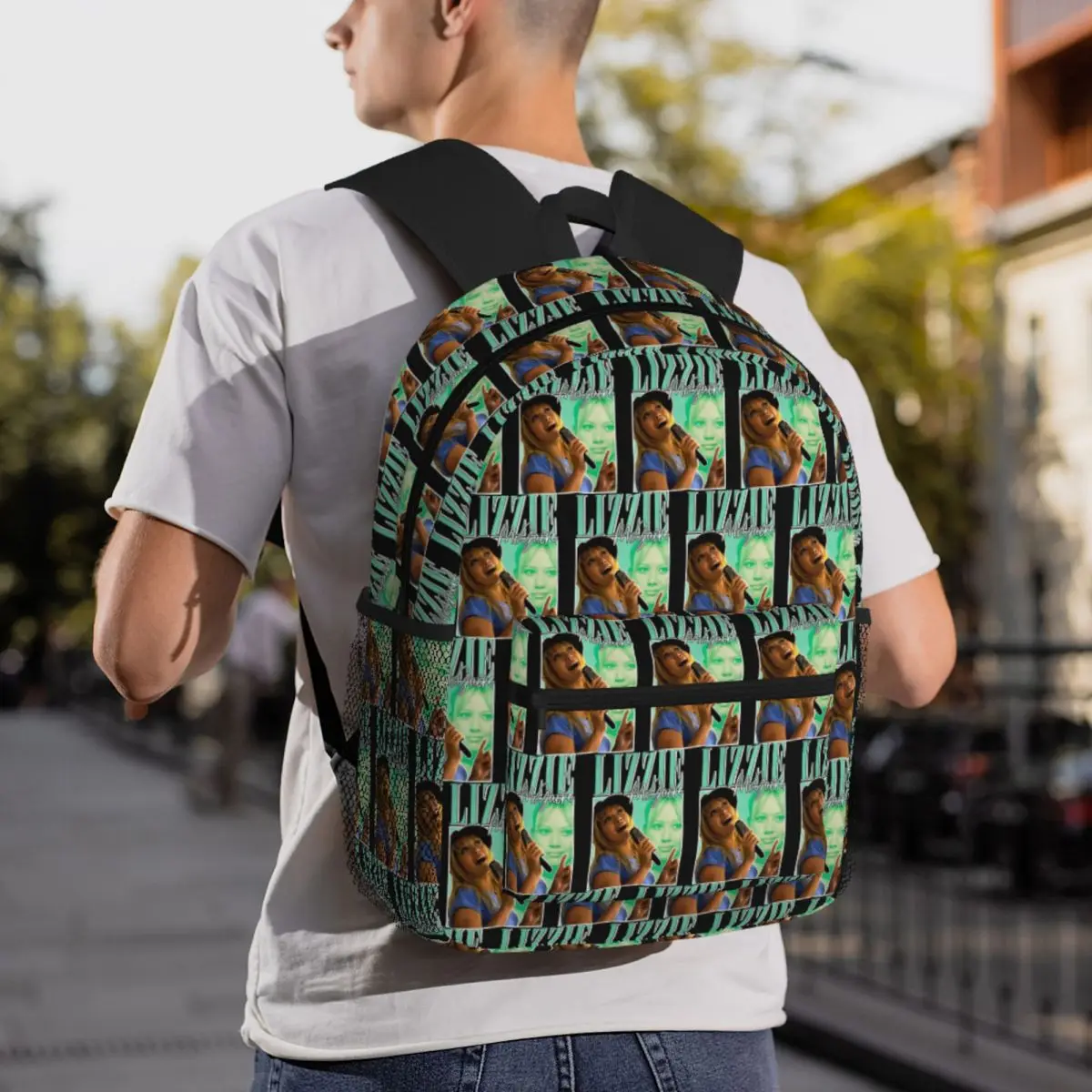 

Lizzie Mcguire Cartoon Student Backpack School Bag Hiking Travel Daypack for Men Women Fashion Bookbag Shoulder Bags