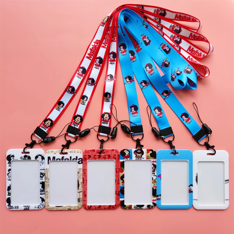 Portatarjetas de identificación a la moda para mujer, llavero con correa para el cuello, estuche para tarjetas de autobús para niñas, cordón para puerta infantil, portatarjetas de identidad, funda para tarjetas de crédito