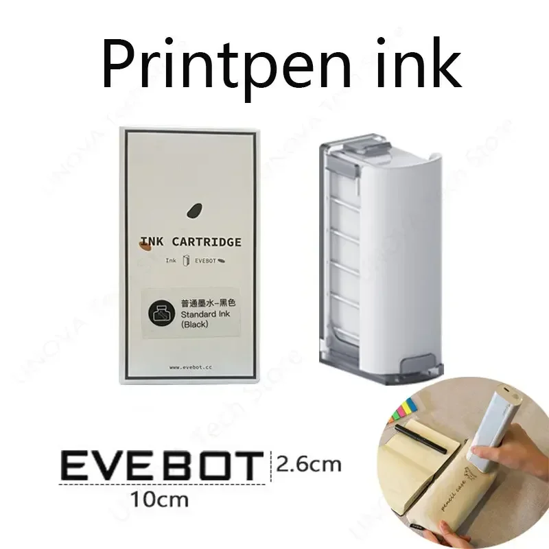 خرطوشة حبر Evebot خرطوشة حبر عادية للطعام مناسبة لقلم الطباعة المحمول قلم نفث الحبر الصغير للطابعة المحمولة المحمولة