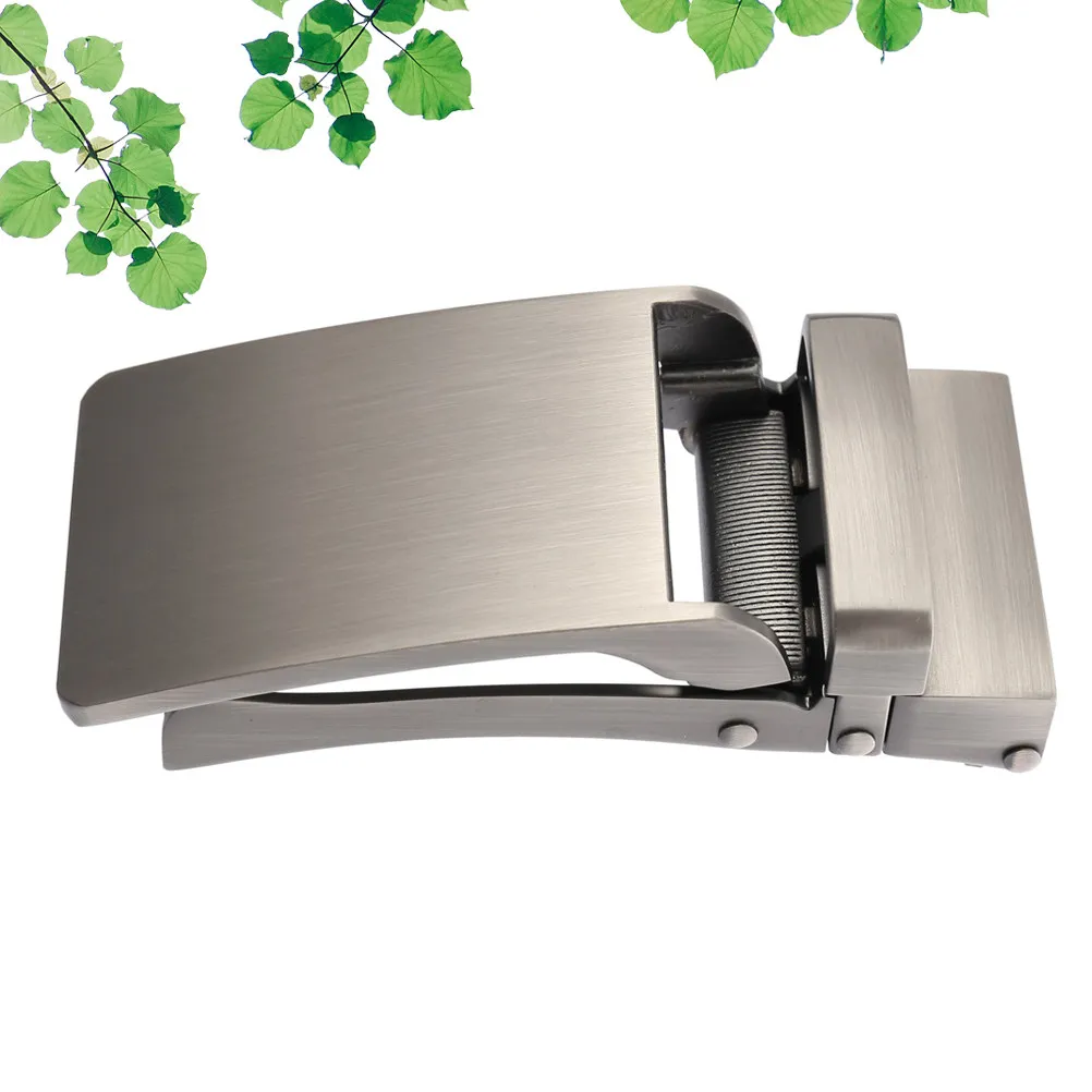 

Автоматическая пряжка для ремня с трещоткой для мужчин, износостойкая конструкция из сплава, черный глянцевый дизайн, идеально подходит для делового и официального стиля