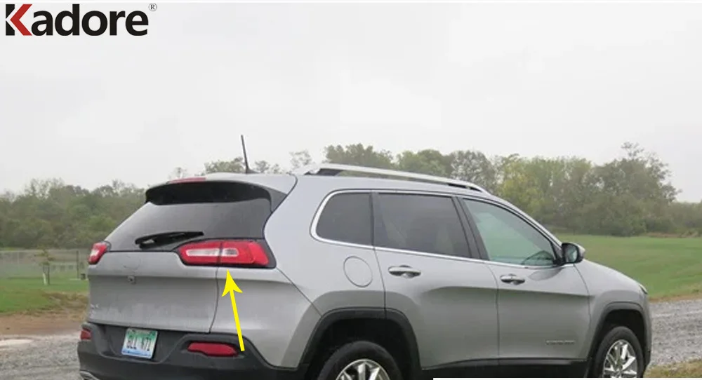 

Rear Tail Light Lamp Cover Trim For Jeep Cherokee 2014 2015 2016 Chrome Car Taillight Frame Trims Exterior Accessories