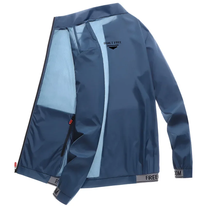 Ropa de protección solar para hombre, chaqueta de aire acondicionado resistente a los rayos UV, ultrafina, transpirable, de seda helada, a la moda, para verano